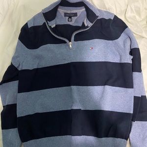 Striped Tommy Hilfiger quarter zip sweater